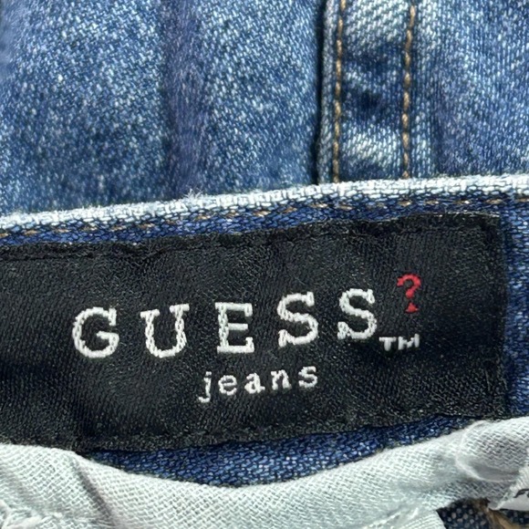 VINTAGE Guess Jeans Womens 32 Blue USA American Tradition Zip Pocket 90s - Picture 7 of 14